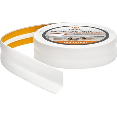 Garmin Battiscopa Morbido 15 x 15 mm Autoadesivo Bianco, 10 m Striscia sigillante flessibile in PVC, resistente ai raggi UV, per cucina e bagno, facile da pulire Garmin Battiscopa Morbido 15 x 15 mm Autoadesivo Bianco, 10 m Striscia sigillante flessibile in PVC, resistente ai raggi UV, per cucina e bagno, facile da pulire