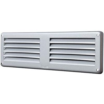 La Ventilazione Griglia di ventilazione rettangolare in Alluminio Argento da Sovrapporre. Dimensioni 200x60 mm La Ventilazione Griglia di ventilazione rettangolare in Alluminio Argento da Sovrapporre. Dimensioni 200x60 mm