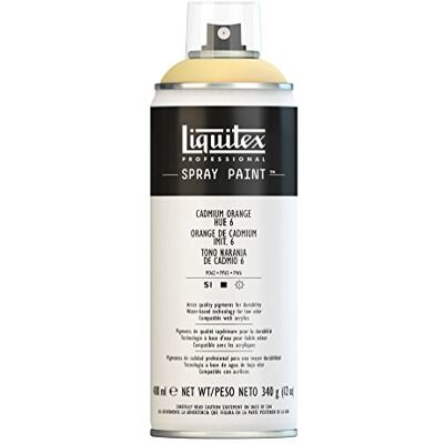 Liquitex Professional Sp Paint, Acrilico Spray, 400ml, Arancio Di Cadmio Imitazione 6 Liquitex Professional Sp Paint, Acrilico Spray, 400ml, Arancio Di Cadmio Imitazione 6