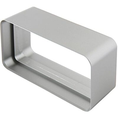 La Ventilazione Giunto in ABS per Tubi di Aerazione Rettangolari, Cromato Satinato, 120x60 mm La Ventilazione Giunto in ABS per Tubi di Aerazione Rettangolari, Cromato Satinato, 120x60 mm