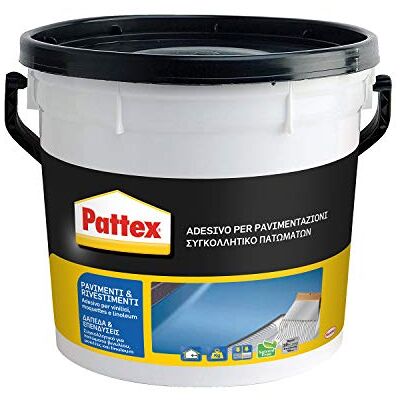 Pattex Pavimenti e Rivestimenti per rivestimenti a presa rapida, Colla per tessuti, moquette, linoleum, PVC, gomma, sughero, Colla per pavimenti e pareti, secchio 5kg Pattex Pavimenti e Rivestimenti per rivestimenti a presa rapida, Colla per tessuti, moquette, linoleum, PVC, gomma, sughero, Colla per pavimenti e pareti, secchio 5kg