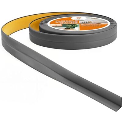 Garmin Battiscopa Morbido Adesivo 10 mm x 10 mm Striscia di Chiusura Nastro Sigillante Per il Bagno Per la Cucina PVC Flessibile Stretto Decorativo (Grigio scuro, 5 metri) Garmin Battiscopa Morbido Adesivo 10 mm x 10 mm Striscia di Chiusura Nastro Sigillante Per il Bagno Per la Cucina PVC Flessibile Stretto Decorativo (Grigio scuro, 5 metri)