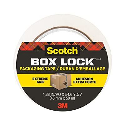 Scotch Nastro da imballo Box Lock 1 Rotolo, 48 mm x 50 m Nastro Adesivo per Chiudere Scatole, Cartoni e Pacchi Scotch Nastro da imballo Box Lock 1 Rotolo, 48 mm x 50 m Nastro Adesivo per Chiudere Scatole, Cartoni e Pacchi