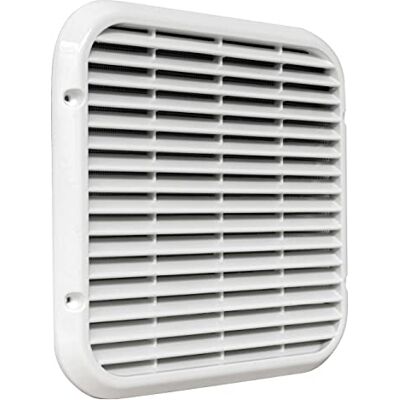 La Ventilazione ASQ2222B Griglia di Ventilazione Antisfondamento da Sovrapporre, Alluminio Bianco, 220x220 mm La Ventilazione ASQ2222B Griglia di Ventilazione Antisfondamento da Sovrapporre, Alluminio Bianco, 220x220 mm