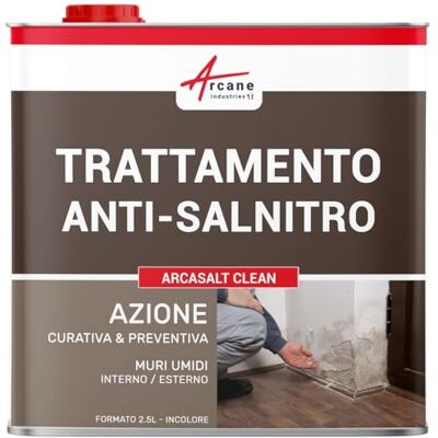ARCANE INDUSTRIES Trattamento Salnitro per Muri ARCASALT CLEAN 2,5 L (fino a 10 m²) ARCANE INDUSTRIES Trattamento Salnitro per Muri ARCASALT CLEAN 2,5 L (fino a 10 m²)