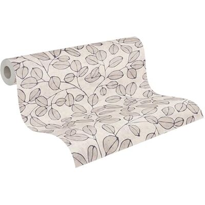 A.S. Création Nordic Feeling Carta da parati in tessuto non tessuto, colore: grigio, bianco A.S. Création Nordic Feeling Carta da parati in tessuto non tessuto, colore: grigio, bianco