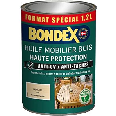 Olio per mobili incolore BONDEX 441376 - Opaco - 1,2 L Olio per mobili incolore BONDEX 441376 - Opaco - 1,2 L