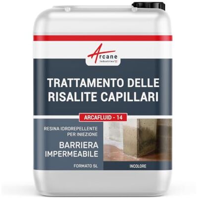 ARCANE INDUSTRIES Trattamento Muri Umidi, Risalita Capillare ARCAFLUID 14 5 L ARCANE INDUSTRIES Trattamento Muri Umidi, Risalita Capillare ARCAFLUID 14 5 L