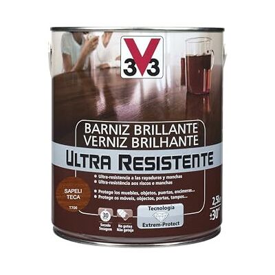 V33 BARNIZ INTERIOR ULTRA RESISTENTE BRILLANTE 2.5L SAPELI V33 BARNIZ INTERIOR ULTRA RESISTENTE BRILLANTE 2.5L SAPELI