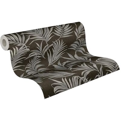 A.S. Création Livingwalls carta da parati TNT con motivo a foglie in nero, grigio, blu e argento – Carta da parati con motivo giungla esotica 10,05 m x 0,53 m di COSMOPOLITAN – A.S. Création Livingwalls carta da parati TNT con motivo a foglie in nero, grigio, blu e argento – Carta da parati con motivo giungla esotica 10,05 m x 0,53 m di COSMOPOLITAN –