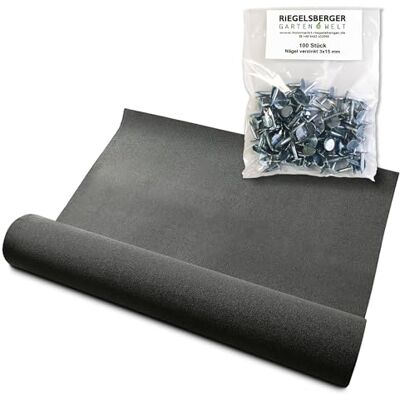 Gartenwelt Riegelsberger Tegoline bituminose V13 besandete, rotolo da 10 m², membrana bituminosa inclusa. 100 pezzi di chiodi per tegole 3x15mm inclusi Gartenwelt Riegelsberger Tegoline bituminose V13 besandete, rotolo da 10 m², membrana bituminosa inclusa. 100 pezzi di chiodi per tegole 3x15mm inclusi