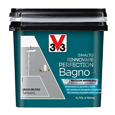 V33 Smalto Rinnovare Perfection Bagno Grigio Delfino Satinato 0,75L V33 Smalto Rinnovare Perfection Bagno Grigio Delfino Satinato 0,75L
