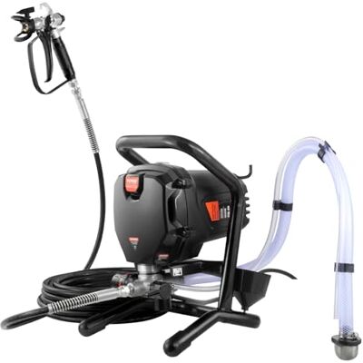VEVOR Spruzzatore Airless per Vernice con Supporto, Spruzzatore Airless Elettrico ad Alta Efficienza da 750 W 3000 PSI, Effetto Verniciatura, per Mobili e Recinzioni Interni ed Esterni di Casa VEVOR Spruzzatore Airless per Vernice con Supporto, Spruzzatore Airless Elettrico ad Alta Efficienza da 750 W 3000 PSI, Effetto Verniciatura, per Mobili e Recinzioni Interni ed Esterni di Casa