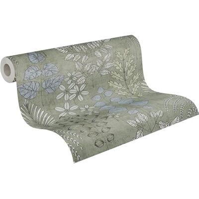 A.S. Création Nordic Feeling Carta da parati in tessuto non tessuto, colore: verde, blu – Made in Germany A.S. Création Nordic Feeling Carta da parati in tessuto non tessuto, colore: verde, blu – Made in Germany