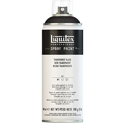 Liquitex Vernice Spray Professionale A Base D'acqua, Nero Trasparente, 400ml, 1 Pezzo Liquitex Vernice Spray Professionale A Base D'acqua, Nero Trasparente, 400ml, 1 Pezzo