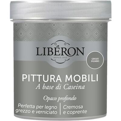 Libéron Pittura Mobili a base di Caseina Grigio Piombo 0,5L Libéron Pittura Mobili a base di Caseina Grigio Piombo 0,5L