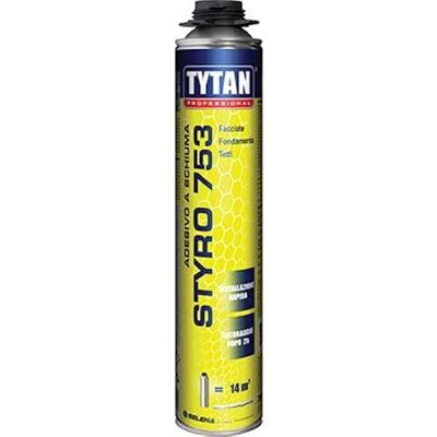 Tytan SCHIUMA PISTOLA ADESIVA STYRO 753 ML.750 XPS/EPS PER INCOLLAGGIO Tytan SCHIUMA PISTOLA ADESIVA STYRO 753 ML.750 XPS/EPS PER INCOLLAGGIO