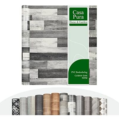 casa pura Pavimento in vinile al metro, in 36 design, effetto legno, effetto piastrelle, effetto pietra, per pavimenti in PVC, per cucina, bagno e soggiorno (Cuban Oak 909M, 200 x 350 cm) casa pura Pavimento in vinile al metro, in 36 design, effetto legno, effetto piastrelle, effetto pietra, per pavimenti in PVC, per cucina, bagno e soggiorno (Cuban Oak 909M, 200 x 350 cm)