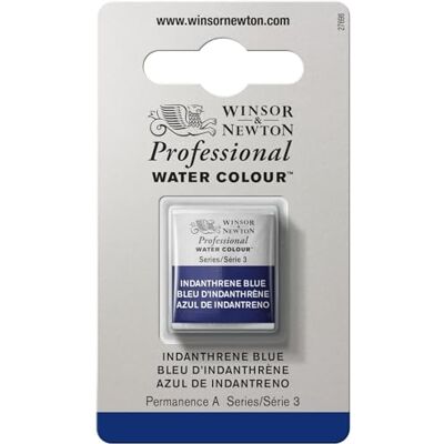 Winsor & Newton Professional Vernici ad acquerello, vivaci e resistenti alla luce, pigmenti per artisti, 1/2 GODET, colore: Blu Indantreno Winsor & Newton Professional Vernici ad acquerello, vivaci e resistenti alla luce, pigmenti per artisti, 1/2 GODET, colore: Blu Indantreno