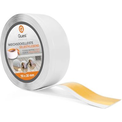 Garmin Battiscopa Morbido Adesivo 70 mm x 20 mm Listello in PVC, Finitura Flessibile Battiscopa flessibile per pareti e pavimenti – decorativo, resistente ai raggi UV (Bianco, 15m) Garmin Battiscopa Morbido Adesivo 70 mm x 20 mm Listello in PVC, Finitura Flessibile Battiscopa flessibile per pareti e pavimenti – decorativo, resistente ai raggi UV (Bianco, 15m)