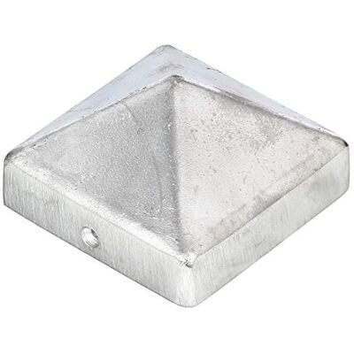 Alberts Copripalo per Pali in Legno, Forma Alta, Alluminio Fuso, Lucido, 70 x 70 mm, Set da 10 Alberts Copripalo per Pali in Legno, Forma Alta, Alluminio Fuso, Lucido, 70 x 70 mm, Set da 10