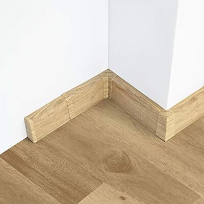 DQ-PP Battiscopa da 2m 55mm PVC Quercia Antica Listelli per Laminato Battiscopa in Plastica PVC Decori Battiscopa DQ-PP Battiscopa da 2m 55mm PVC Quercia Antica Listelli per Laminato Battiscopa in Plastica PVC Decori Battiscopa
