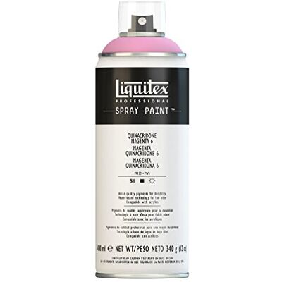 Liquitex Vernice Spray Professionale A Base D'acqua, Magenta Acra 6, 400ml, 1 Pezzo Liquitex Vernice Spray Professionale A Base D'acqua, Magenta Acra 6, 400ml, 1 Pezzo