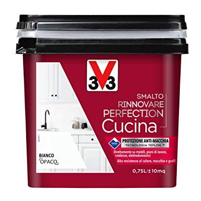V33 Smalto Rinnovare Perfection Cucina Bianco Opaco 0,75 L V33 Smalto Rinnovare Perfection Cucina Bianco Opaco 0,75 L
