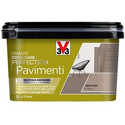 V33 Smalto Rinnovare Perfection Pavimenti Grigio Talpa Satinato 2L V33 Smalto Rinnovare Perfection Pavimenti Grigio Talpa Satinato 2L
