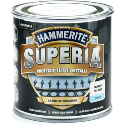 HAMMERITE - Superia - Bianco - 250 ml - Smalto HAMMERITE - Superia - Bianco - 250 ml - Smalto