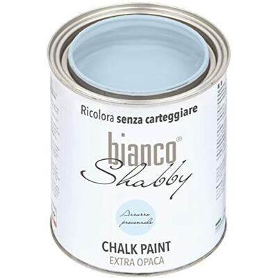 biancoShabby - Vernice gessosa extra opaca - azzurro provenzale - 1L - Vernice biancoShabby - Vernice gessosa extra opaca - azzurro provenzale - 1L - Vernice