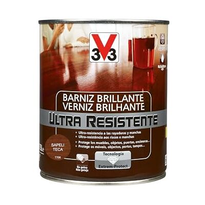 V33 BARNIZ INTERIOR ULTRA RESISTENTE BRILLANTE 750ML SAPELI V33 BARNIZ INTERIOR ULTRA RESISTENTE BRILLANTE 750ML SAPELI