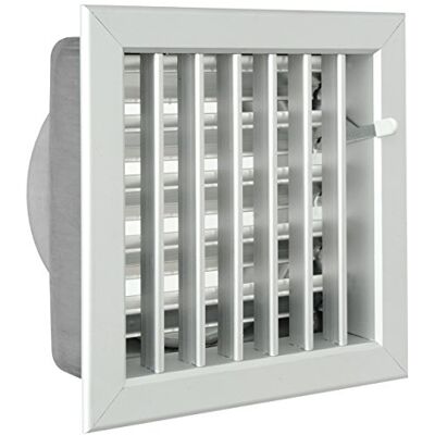 La Ventilazione Griglia Incasso per Camini, Alluminio, 180 x 180 mm La Ventilazione Griglia Incasso per Camini, Alluminio, 180 x 180 mm