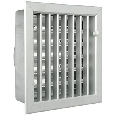 La Ventilazione Griglia Incasso per Camini, Alluminio, 200 x 200 mm La Ventilazione Griglia Incasso per Camini, Alluminio, 200 x 200 mm
