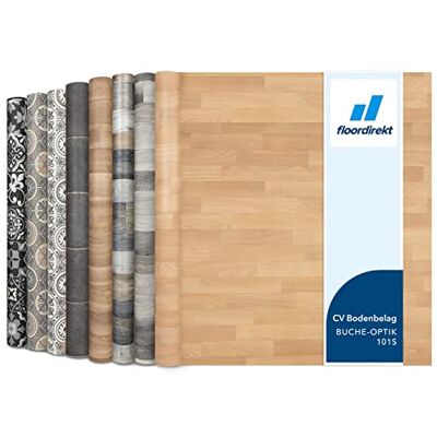Floordirekt , Atlantic, effetto faggio 101s Rivestimento per pavimenti in vinile, su misura al metro, per cucina e balcone, effetto legno o piastrelle, robusto e facile da pulire, 100 x 400 cm Floordirekt , Atlantic, effetto faggio 101s Rivestimento per pavimenti in vinile, su misura al metro, per cucina e balcone, effetto legno o piastrelle, robusto e facile da pulire, 100 x 400 cm