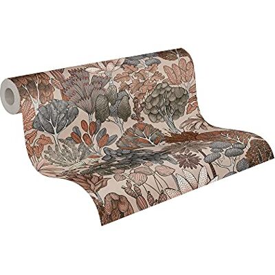 A.S. Création Architects Paper Carta Da Parati Jungle Floral Impression tessuto non tessuto 10.05 m x 0.53 m Beige Rosso Arancione Prodotto in Germania 377575 A.S. Création Architects Paper Carta Da Parati Jungle Floral Impression tessuto non tessuto 10.05 m x 0.53 m Beige Rosso Arancione Prodotto in Germania 377575