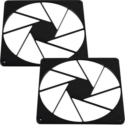 Aerzetix Set di 2 Griglie per Ventilatore 140x140 mm in plastica ABS Protezione Ventilazione PC, stampanti, proiettori multimediali Colore Nero Aerzetix Set di 2 Griglie per Ventilatore 140x140 mm in plastica ABS Protezione Ventilazione PC, stampanti, proiettori multimediali Colore Nero