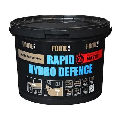 FOME FLEX Sigillatura universale e barriera all'umidità a base di bitume polimerico Rapid Hydro Defence 4,5 kg per tetto, pareti e fondazione FOME FLEX Sigillatura universale e barriera all'umidità a base di bitume polimerico Rapid Hydro Defence 4,5 kg per tetto, pareti e fondazione