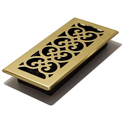 Decor Grates Decor Griglie 4 by 10-inch Scroll pavimento registro, marrone, Decor Grates Decor Griglie 4 by 10-inch Scroll pavimento registro, marrone,