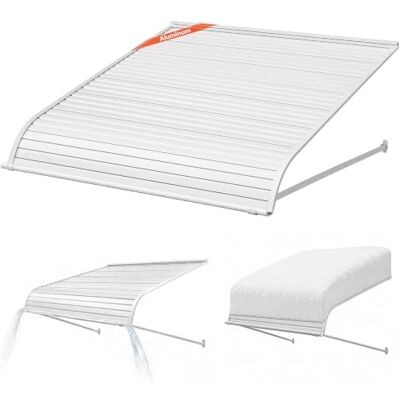 VEVOR Pensilina per Finestra Porta da 1219 x 1066 mm Tettoia per Porta Ingresso, Lega di Alluminio Antiruggine, Pensilina per Patio Esterna, per Protezione da Pioggia, Neve e Luce Solare VEVOR Pensilina per Finestra Porta da 1219 x 1066 mm Tettoia per Porta Ingresso, Lega di Alluminio Antiruggine, Pensilina per Patio Esterna, per Protezione da Pioggia, Neve e Luce Solare