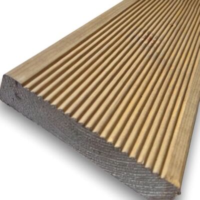 SUNWOOD Pavimento Decking Pino Massello Nordico 28x145 mm, da 300 cm Antiscivolo per Esterno Impregnante Olio Protettivo ROVERE SUNWOOD Pavimento Decking Pino Massello Nordico 28x145 mm, da 300 cm Antiscivolo per Esterno Impregnante Olio Protettivo ROVERE