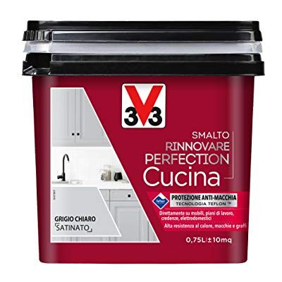 V33 Smalto Rinnovare Perfection Cucina Grigio Chiaro Satinato 0,75L V33 Smalto Rinnovare Perfection Cucina Grigio Chiaro Satinato 0,75L