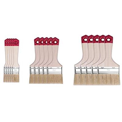HARDY WORKING TOOLS Flachpinsel-Set 15-teilig, 5 Stück – 25, 50, 75 mm Breite, Malerpinsel Set mit Holzgriff, Lackpinsel Serie *40*, 15PCS, Pinselset HARDY WORKING TOOLS Flachpinsel-Set 15-teilig, 5 Stück – 25, 50, 75 mm Breite, Malerpinsel Set mit Holzgriff, Lackpinsel Serie *40*, 15PCS, Pinselset