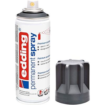 Edding 5200 Spray Permanente, Antracite Opaco, 200 Ml, Vernice Acrilica Premium per Dipingere e Decorare Vetro, Metallo, Legno, Ceramica, Plastica, Tela, Smalto Acrilico, Vernice Spray Edding 5200 Spray Permanente, Antracite Opaco, 200 Ml, Vernice Acrilica Premium per Dipingere e Decorare Vetro, Metallo, Legno, Ceramica, Plastica, Tela, Smalto Acrilico, Vernice Spray