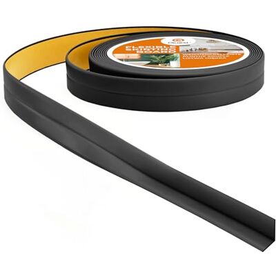 Garmin Battiscopa Morbido Adesivo 10 mm x 10 mm Striscia di Chiusura Nastro Sigillante Per il Bagno Per la Cucina PVC Flessibile Stretto Decorativo (Nero, 5 metri) Garmin Battiscopa Morbido Adesivo 10 mm x 10 mm Striscia di Chiusura Nastro Sigillante Per il Bagno Per la Cucina PVC Flessibile Stretto Decorativo (Nero, 5 metri)