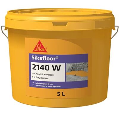 SIKA floor-2140 W Rivestimento per pavimenti per sigillare cantine, magazzini e locali commerciali Grigio cemento Alta coprenza, resistente, diluibile in acqua Lucido opaco Secchio da 5 SIKA floor-2140 W Rivestimento per pavimenti per sigillare cantine, magazzini e locali commerciali Grigio cemento Alta coprenza, resistente, diluibile in acqua Lucido opaco Secchio da 5