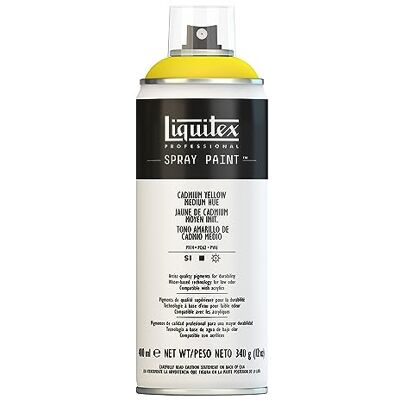 Liquitex Vernice Spray Professionale A Base D'acqua, Giallo Di Cadmio Medio Imitazione, 400ml, 1 Pezzo Liquitex Vernice Spray Professionale A Base D'acqua, Giallo Di Cadmio Medio Imitazione, 400ml, 1 Pezzo