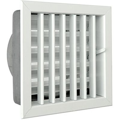 La Ventilazione Griglia Incasso per Camini, Alluminio Verniciato Bianco, 180 x 180 mm La Ventilazione Griglia Incasso per Camini, Alluminio Verniciato Bianco, 180 x 180 mm