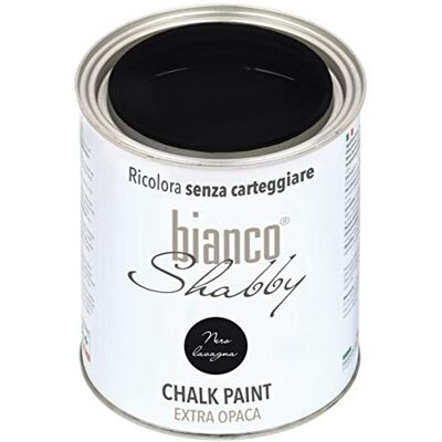 biancoShabby - Nero Lavagna - Finish Extra Opaca - 1L - Chalk Paint biancoShabby - Nero Lavagna - Finish Extra Opaca - 1L - Chalk Paint