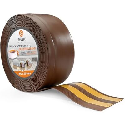 Garmin Battiscopa Morbido Adesivo 100 mm x 25 mm Listello in PVC, Finitura Flessibile Battiscopa flessibile per pareti e pavimenti – decorativo, resistente ai raggi UV (Marrone, 5m) Garmin Battiscopa Morbido Adesivo 100 mm x 25 mm Listello in PVC, Finitura Flessibile Battiscopa flessibile per pareti e pavimenti – decorativo, resistente ai raggi UV (Marrone, 5m)